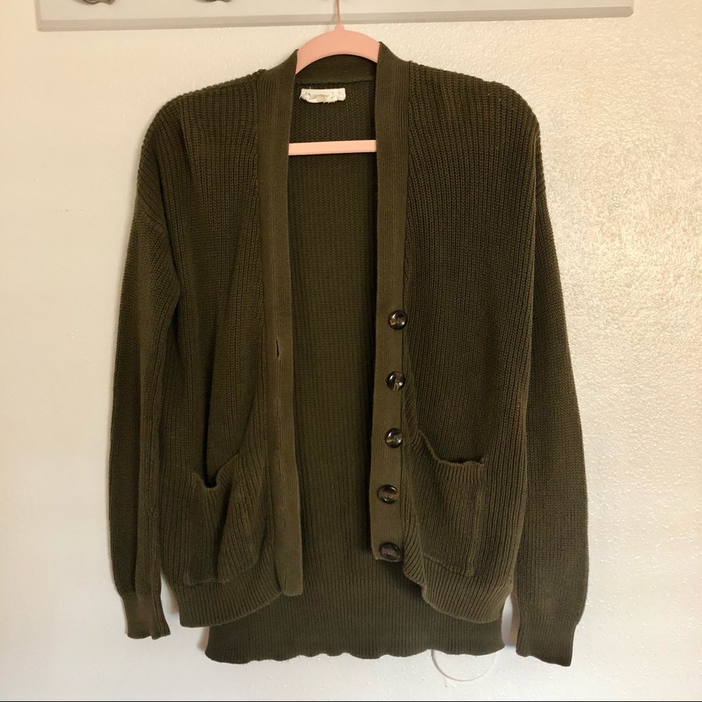 Green cardigan